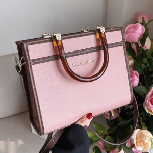 Pink Color Square Shape Bag